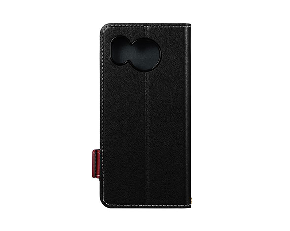 AQUOS sense7 SH-53C/SHG10 軽量PUレザーフラップケース「Twoal」 ブラック 2