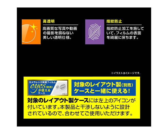 AQUOS sense7 plus / sense7 ﾌｨﾙﾑ 指紋防止 ｶﾒﾗﾚﾝｽﾞ eyes 2枚3ｾｯﾄ入り 3