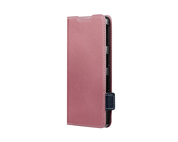 AQUOS sense7 SH-53C/SHG10 軽量PUレザーフラップケース「Twoal」 ピンク