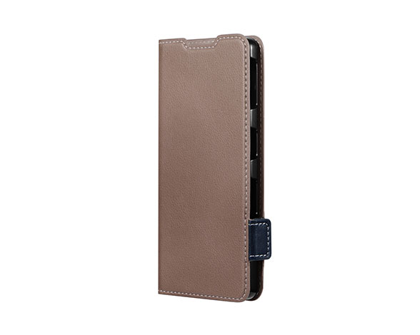 AQUOS sense7 SH-53C/SHG10 軽量PUレザーフラップケース「Twoal」 グレージュ