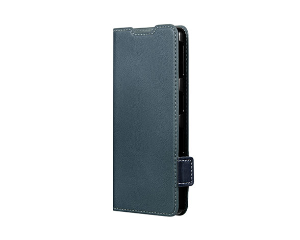 AQUOS sense7 SH-53C/SHG10 軽量PUレザーフラップケース「Twoal」 ブルーグレー