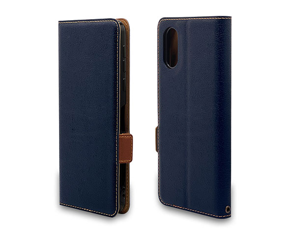 BASIO active/active2 SHG09/SHG12/シンプルスマホ7/シンプルスマホ6 専用ケース 薄型サイドマグネット手帳 横型 NV×BR
