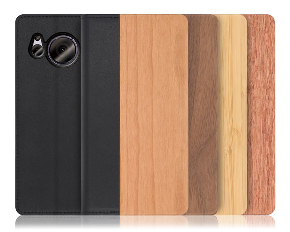 「Nature Series」AQUOS AQUOS sense7 plus用 天然木使用 名入れ・柄入れ対応 手帳型スマホケース