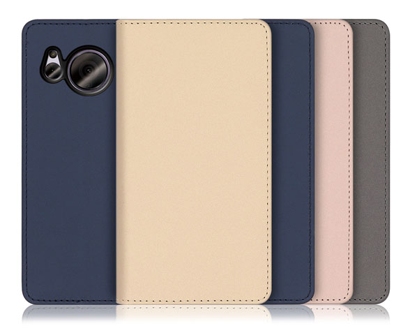 「SKIN Series」AQUOS AQUOS sense7 plus用 肌のような手触り 手帳型スマホケース