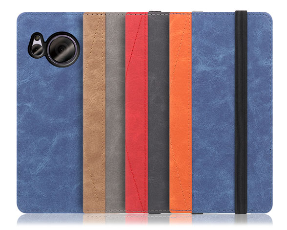 「Retro Series」AQUOS AQUOS sense7 plus用 バイカラー×レトロ　多収納ポケット付き 手帳型スマホケース