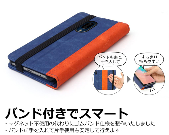 「Retro Series」AQUOS AQUOS sense7 plus用 バイカラー×レトロ　多収納ポケット付き 手帳型スマホケース 2