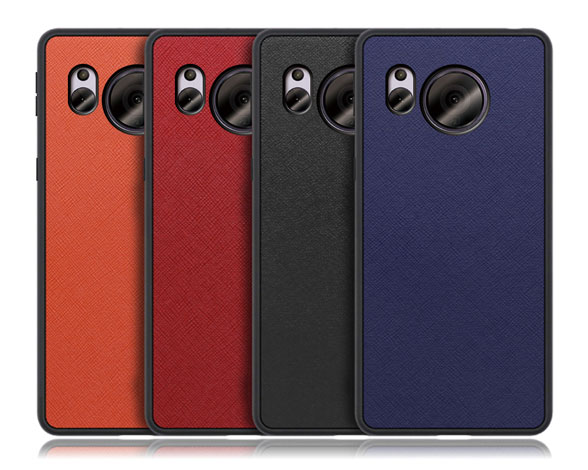 「Casual shell Series」AQUOS AQUOS sense7 plus用 薄くて軽い サフィアーノレザー風 背面型ケース