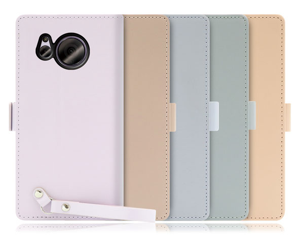 「Macaron Series」AQUOS AQUOS sense7 plus用 側面マグネット固定タイプ 背面ベルト付き 手帳型スマホケース
