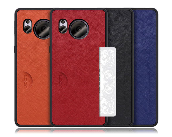 「Casual Pocket Series」AQUOS AQUOS sense7 plus用 背面ポケット付き サフィアーノレザー風 背面型ケース