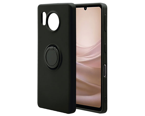 AQUOS sense7 専用ケース TPUリングケース ブラック