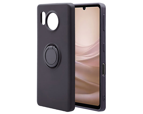 AQUOS sense7 専用ケース TPUリングケース ネイビー
