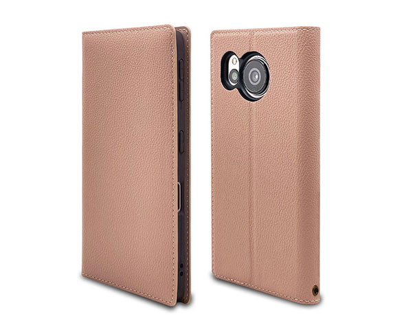 AQUOS sense7 専用ケース UTILE lychee 薄型フリップ手帳 横型 PK