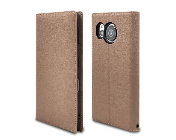 AQUOS sense7 専用ケース UTILE lychee 薄型フリップ手帳 横型 BE