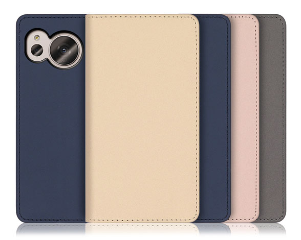 「SKIN Series」AQUOS AQUOS sense7用 肌のような手触り 手帳型スマホケース