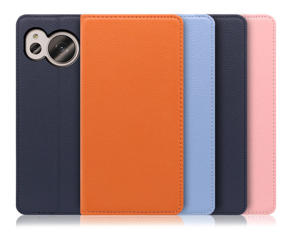 「Pastel Series」AQUOS AQUOS sense7用 本革なのにお手入れ不要 手帳型スマホケース