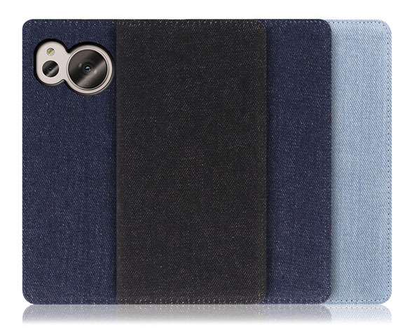 「Denim Series」AQUOS AQUOS sense7用 丈夫なデニム素材 手帳型スマホケース