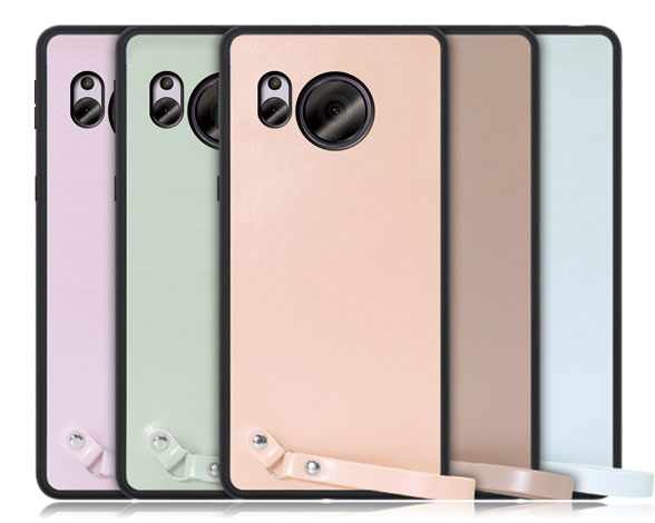 「Macaron-Shell Series」AQUOS AQUOS sense7用 マカロンカラーで気分アップ 厳選本革仕様 背面型ケース