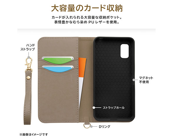 AQUOS wish3 耐衝撃 手帳型ﾚｻﾞｰｹｰｽ Raffine 3