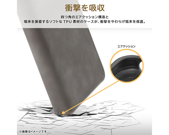 AQUOS wish3 耐衝撃 手帳型ﾚｻﾞｰｹｰｽ Raffine 4