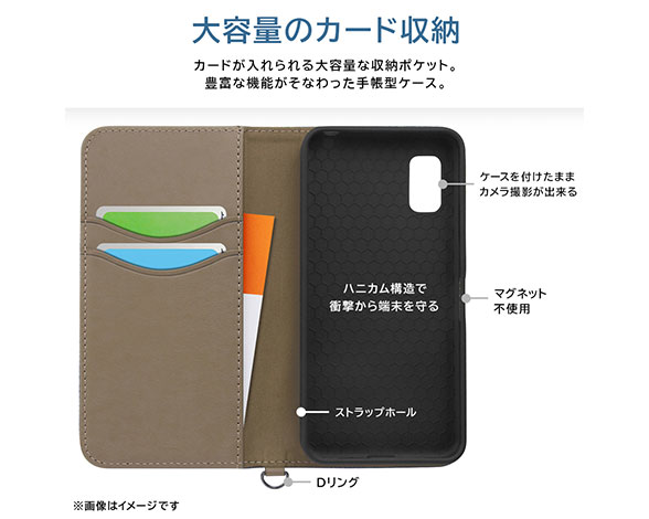 AQUOS wish3 耐衝撃 手帳型ﾃﾞﾆﾑｹｰｽ 2
