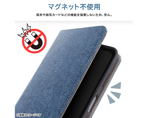 AQUOS wish3 耐衝撃 手帳型ﾃﾞﾆﾑｹｰｽ 4