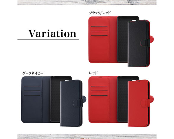 AQUOS wish3 耐衝撃 手帳型ﾚｻﾞｰｹｰｽ ｼﾝﾌﾟﾙ ﾏｸﾞﾈｯﾄ 2