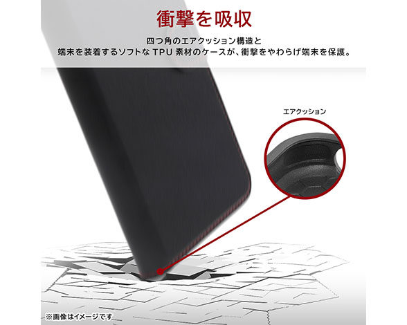 AQUOS wish3 耐衝撃 手帳型ﾚｻﾞｰｹｰｽ ｼﾝﾌﾟﾙ ﾏｸﾞﾈｯﾄ 4