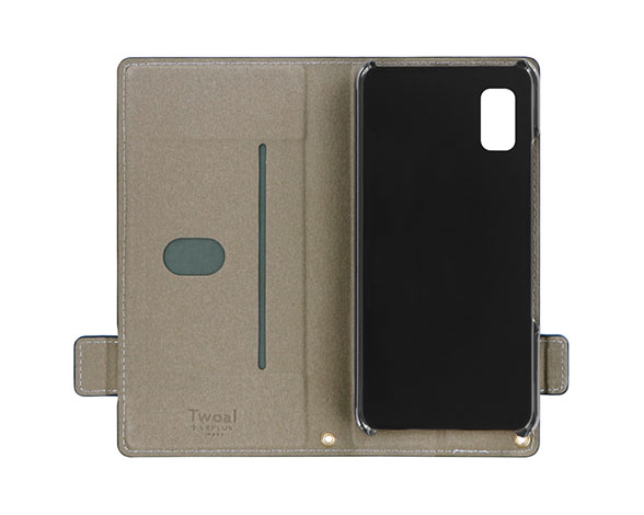 AQUOS wish3 SH-53D 薄型・軽量PUレザー手帳ケース 「Twoal W」 グレー 3