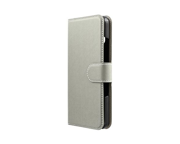 AQUOS wish3 SH-53D 薄型・軽量PUレザー手帳ケース 「BOOK Slim」 ライトグレー