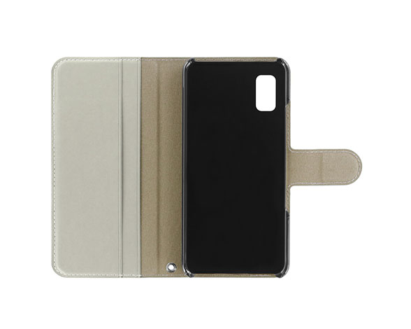 AQUOS wish3 SH-53D 薄型・軽量PUレザー手帳ケース 「BOOK Slim」 ライトグレー 2
