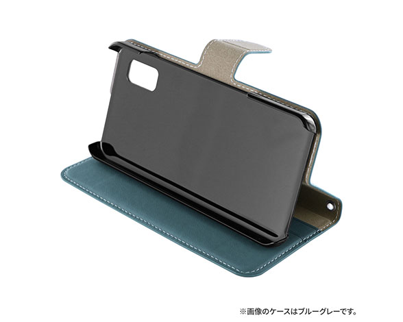 AQUOS wish3 SH-53D 薄型・軽量PUレザー手帳ケース 「BOOK Slim」 ライトグレー 3