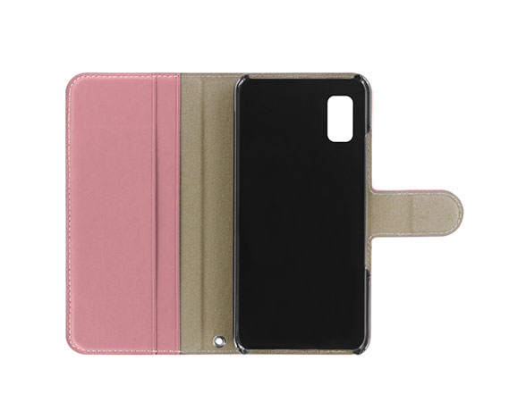 AQUOS wish3 SH-53D 薄型・軽量PUレザー手帳ケース 「BOOK Slim」 ピンク 2