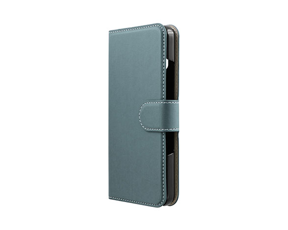 AQUOS wish3 SH-53D 薄型・軽量PUレザー手帳ケース 「BOOK Slim」 ブルーグレー