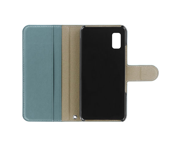AQUOS wish3 SH-53D 薄型・軽量PUレザー手帳ケース 「BOOK Slim」 ブルーグレー 2