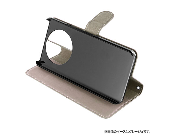 AQUOS R8 pro SH-51D 薄型・軽量PUレザー手帳ケース 「BOOK Slim」 ライトグレー 3