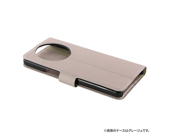 AQUOS R8 pro SH-51D 薄型・軽量PUレザー手帳ケース 「BOOK Slim」 ライトグレー 4
