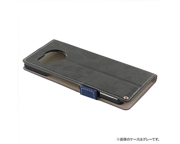 AQUOS R8 SH-52D 薄型・軽量PUレザー手帳ケース 「Twoal W」 グレー 3