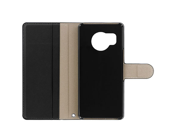 AQUOS R8 SH-52D 薄型・軽量PUレザー手帳ケース 「BOOK Slim」 ブラック 2