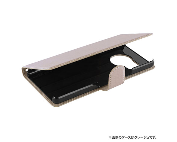 AQUOS R8 SH-52D 薄型・軽量PUレザー手帳ケース 「BOOK Slim」 ライトグレー 3