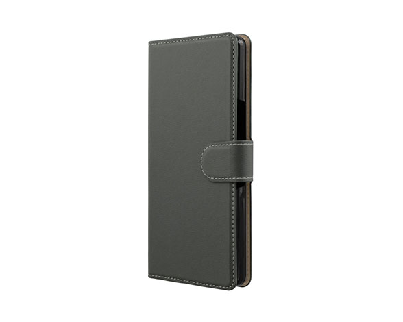 AQUOS R8 SH-52D 薄型・軽量PUレザー手帳ケース 「BOOK Slim」 グレー