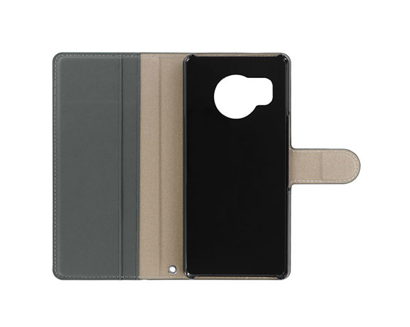 AQUOS R8 SH-52D 薄型・軽量PUレザー手帳ケース 「BOOK Slim」 グレー 2