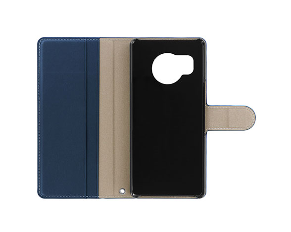 AQUOS R8 SH-52D 薄型・軽量PUレザー手帳ケース 「BOOK Slim」 ネイビー 2