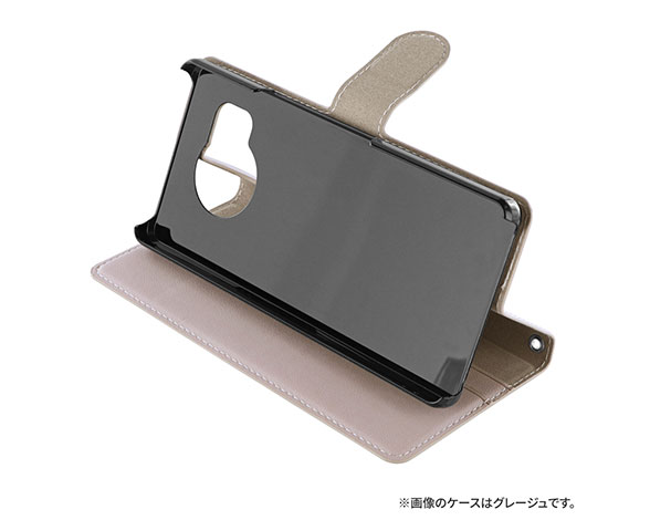 AQUOS R8 SH-52D 薄型・軽量PUレザー手帳ケース 「BOOK Slim」 ネイビー 3