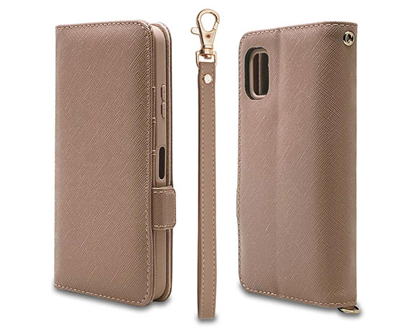 AQUOS wish3 専用ケース 手帳型 ハンドストラップ付き手帳 横型 CB