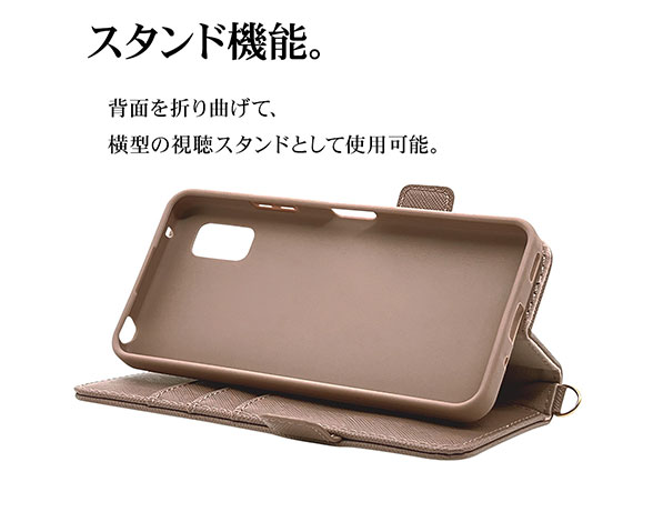 AQUOS wish3 専用ケース 手帳型 ハンドストラップ付き手帳 横型 CB 5