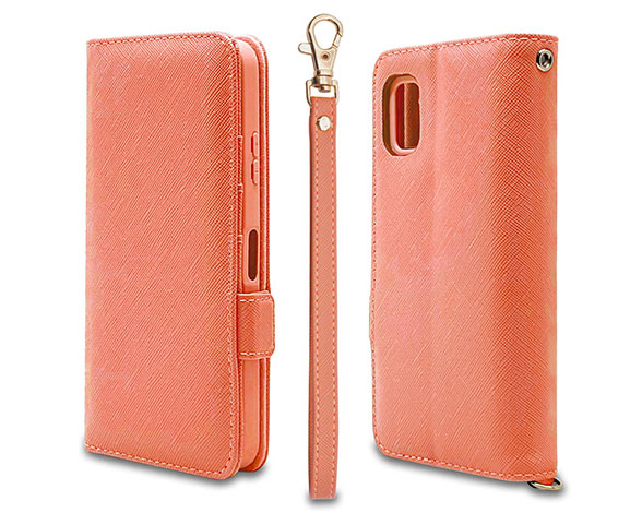 AQUOS wish3 専用ケース 手帳型 ハンドストラップ付き手帳 横型 CPK