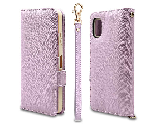 AQUOS wish3 専用ケース 手帳型 ハンドストラップ付き手帳 横型 LPU