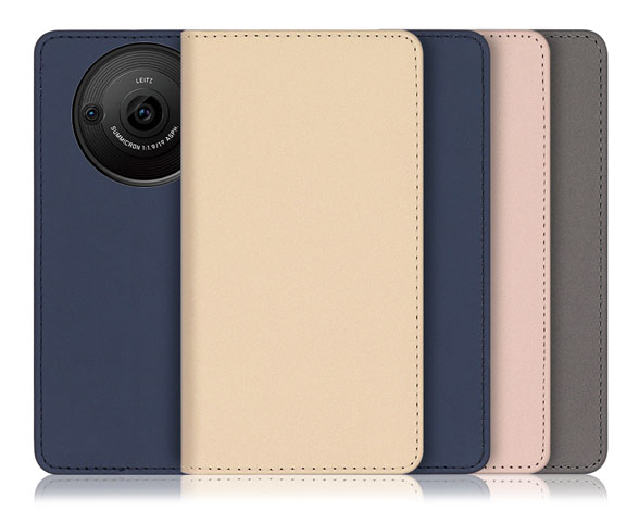 「SKIN Series」AQUOS R8 Pro用 肌のような手触り 手帳型スマホケース