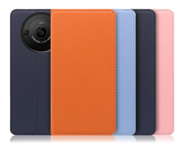 「Pastel Series」AQUOS R8 Pro用 本革なのにお手入れ不要 手帳型スマホケース