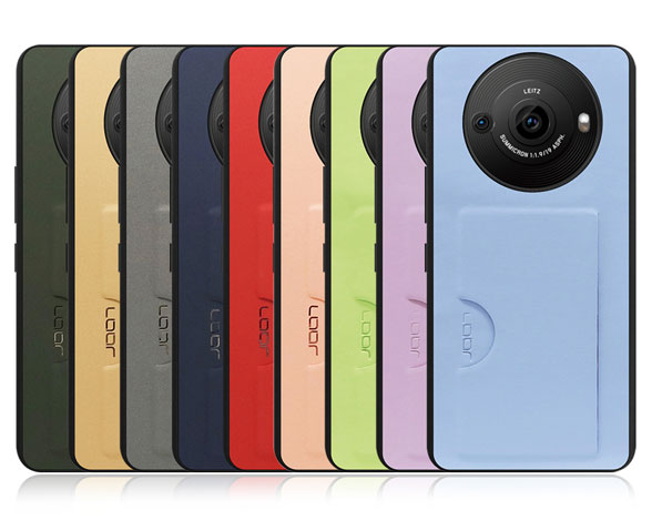 「Skin Slim-Slot Series」AQUOS R8 Pro用 背面ポケット付き 上質PUレザー仕様 背面型ケース